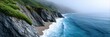 © Ingvar Shelly - california coastal fog, artistic and ethereal composition captures moody california coastline in dense fog, with hidden cliffs and faint waves