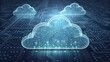 © hathairat - Digital Cloud Formation Over Circuit Background in Technology Scene