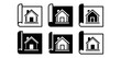 © Design Point - Collection of house blueprint icons showcasing architectural plans for residential construction and property development, design process