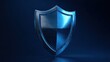 © Popelniushka - Innovative Shield Symbol Representing Antivirus Technology on a Blue Background for Enhanced Computer Security