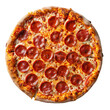 © Bilal Raza - Whole Pepperoni Pizza Top View isolated on transparent background