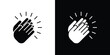 © Surya - Clap icons vector. silhouette or icon or pictogram.