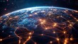 © Harry - Global connectivity with glowing network lines over Earth, symbolizing international business, data transfer, and worldwide communication solutions today