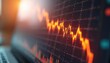 © Vadym - Digital screen displays vibrant red downward trend line graph. Finance chart signals significant earning loss, economic crisis. Business performance decreased. Stock market faces recession, global
