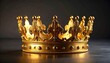 © Danish - Golden crown resting on smooth beige surface