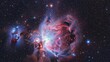 © AGUNG - A cosmic nebula glows with reds, blues, and golds, with sparkling stars set against the black