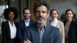 © WS Studio 1985 - Team of Professionals: An experienced professional stands confidently at the forefront, exuding leadership as their diverse and talented team stands ready behind them.