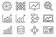 © Olena - Database ai bars predictive graph vector icons glass laptop algorithm analyst icon