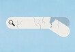 © fStop - Cracked search bar breaking and falling against blue background