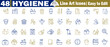 © Logo Solution - Hygiene line art icons. Easy to edit vector illustration for health care and personal cleaning elements.