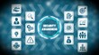 © Pixel Nova - Security awareness concept with icons for business data protection and technology image