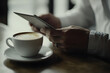 © YouAreBeautiful - Morning Coffee and Digital Tablet at Minimalist Workspace