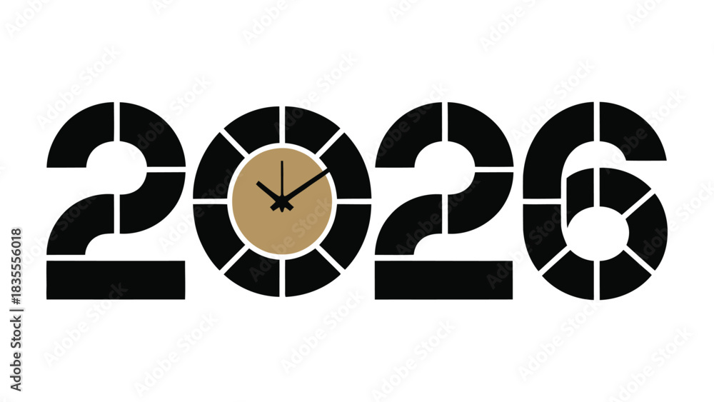 2026 Time Ahead: A visually striking representation of the year 2026 ...
