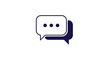 © Md Sorif - Minimalist dark blue icon representing a chat or message, with two overlapping speech bubbles, one containing three dots for typing.