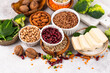 © Yulia Furman - Asortment of plant based vegan protein products