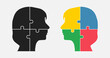 © corben_dallas - Head woman and man made puzzle pieces, education