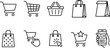 © It's Sohan Here - Shopping cart icon, e-commerce basket, online store bag, retail purchase symbol, digital commerce graphic, buy now illustration, checkout interface element