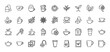 © PixeloAI - Beverage and hot drink line icon set. Vector pictograms of teacups, kettles, pots, and leaves, thin outline illustration.