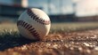 © Leisj - Lone baseball on the field at dawn evokes feelings of solitude and hope