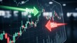 © Concept Studio - Financial stock market chart with buy and sell indicators for investment trading decisions