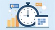 © MR HEPPY - Boost productivity with effective time management and scheduling in modern graphic illustration for commercial use