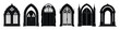 © Rootha - vintage gothic door silhouette clipart set