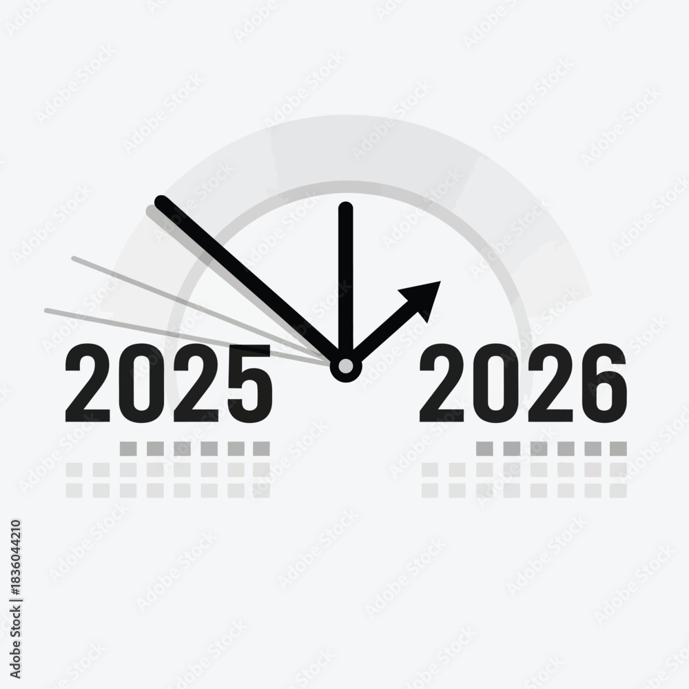 Vector de Stock Dynamic clock face illustrates the urgent transition ...
