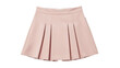 © James - Pale pink pleated mini skirt isolated PNG on transparent background, fashionable apparel for women and girls, stylish clothing item