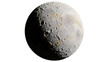 © Hughes - Detailed moon PNG isolated on transparent background, lunar surface with craters and shadows, celestial body for space exploration and science projects