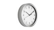 © Sofix - Modern silver wall clock isolated PNG, time management and home decor element on transparent background