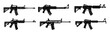 © Huool - weapon silhouette vector set machine gun silhouettes bundle