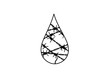 © Bibekananda - Barbed wire inside a water drop isolated on transparent background
