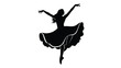 © Shela - Woman dancing with flowing dress silhouette