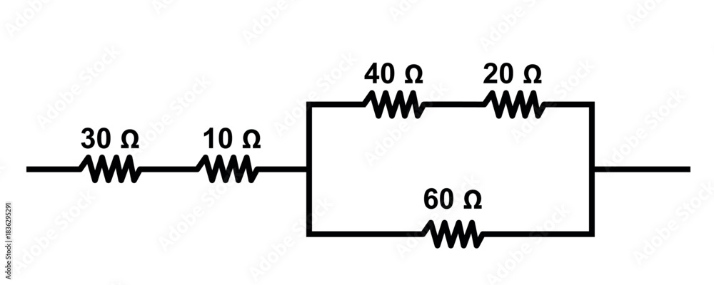 Electrical Circuit Diagram Showing Resistors In Series And Parallel ...
