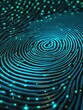 © Johannes - futuristic fingerprint design with circuit patterns and neon lights