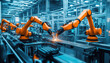 © wolfelarry - Industrial technology concept. Factory automation. Smart factory. INDUSTRY 4.0. industrial revolution and IOT software to control