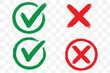 © Daishin - Hand drawn check tick mark icon set. x marks, checkboxes, and checklist symbols including right and wrong signs in brush marker style.