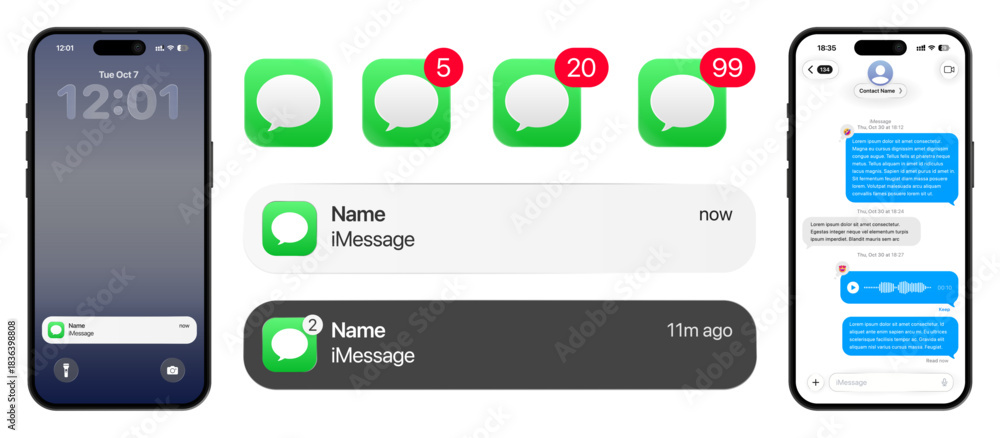 Apple Messages iOS 26 update with liquid glass notifications, mobile ...