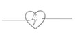 © Line Home - Continuous line art depicting a heart with a lightning bolt symbolizing energy and vitality