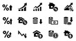 © Noor  - Visualize real estate market trends with these sleek icons showing interest rates, property values, and investment opportunities for your business