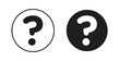 © Martin - Question icon in line design and solid black and white colors for designs