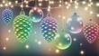 © Muntasir17 - Sparkling Christmas ornaments and lights create a festive holiday atmosphere, perfect for seasonal greetings and warm wishes during the winter season
