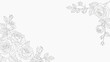© Berkah - Elegant white background with floral decoration featuring rose line art for invitations