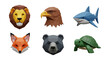© ktp - Geometric animal heads collection graphic resources