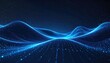 © Zahra - Digital abstraction with flowing lines and glowing blue dots over a dark backdrop