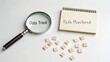 © faisal - Data Trace Concept with Magnifying Glass and Notepad Reflecting Path Monitoring Strategy in Business Environment