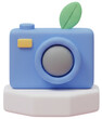 © 유진 김 - 푸른 친환경 카메라 3D 아이콘