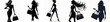 © Andreas - VECTOR WOMAN CARRYING BAG SILHOUETTE WHITE BACKGROUND
