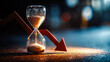© meidesign - Conceptual visual of hourglass symbolizing time and market decline