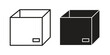 © JacobJ - Box icons in black glyph and liner versions for design.